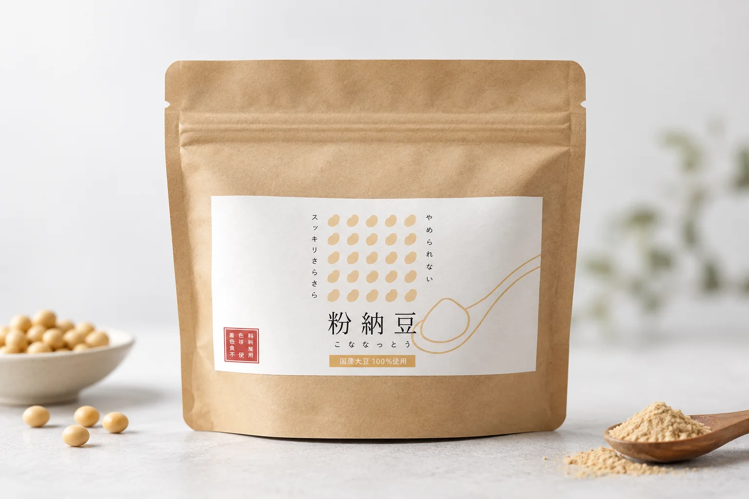 粉納豆ラベル — Label Design